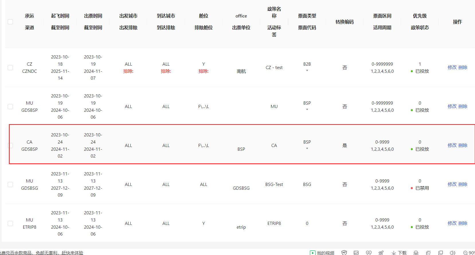 查看留扣政策信息